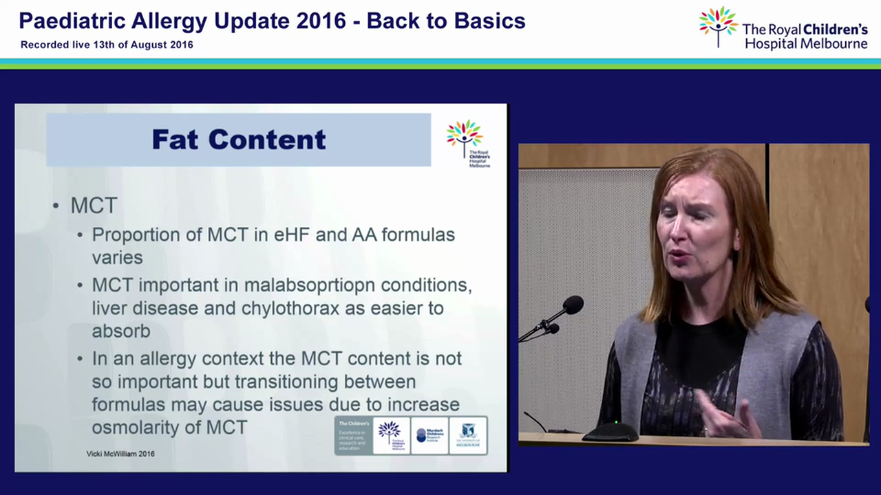 Infant Formula: A Practical Overview of Products for Food Allergy Vicki McWilliam Allergy Dietitian