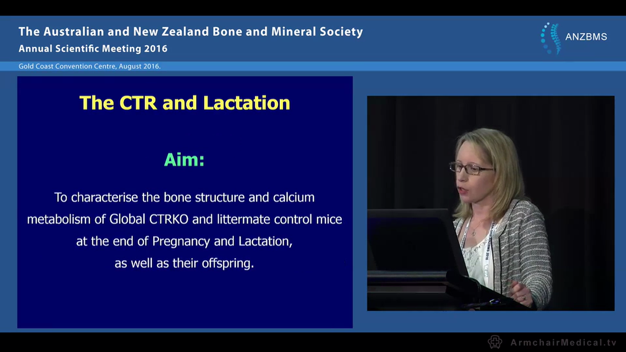 The role of the calcitonin receptor in regulating calcium mobilisation during lactation - Rachel Davey