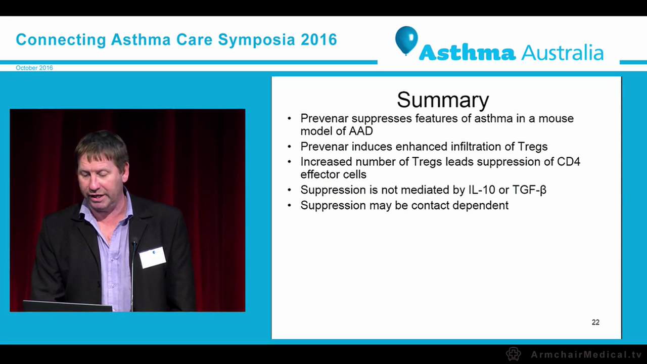 Prevenar for treatment of severe asthma Professor Phil Hansbro