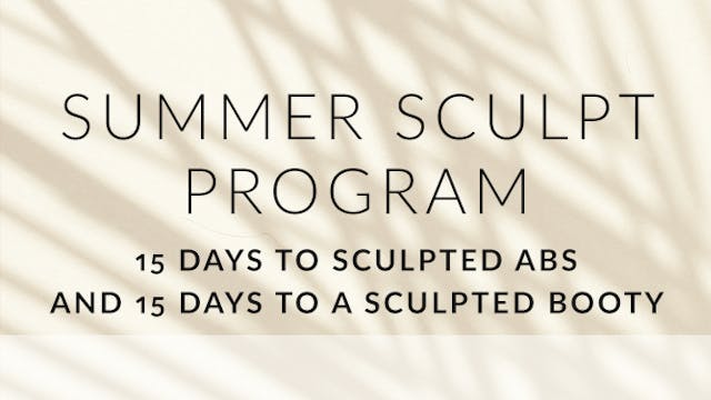 Summer Sculpt Program