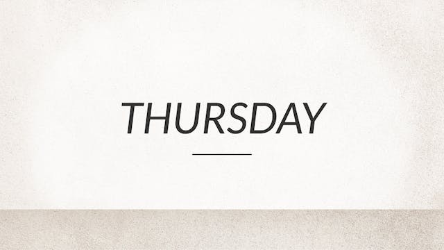 January Plan Beginner - Thursday