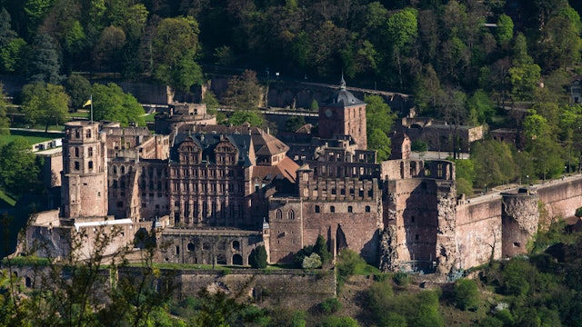 Medieval Castle Ruins Schloss Heidelberg in Germany - S4072 