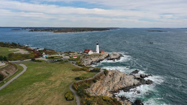 Fly over the Southern Maine Coastline...