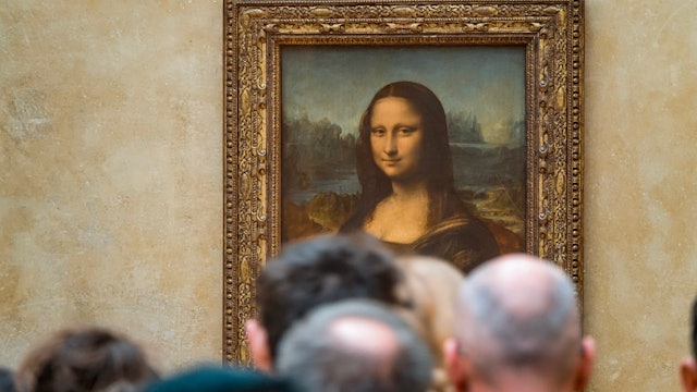 Louvre Museum Paris, Mona Lisa in France - S4179 