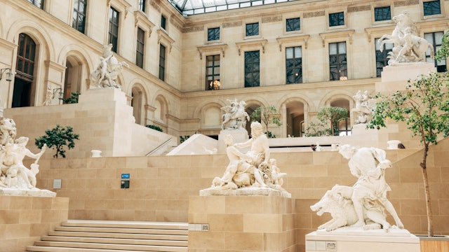 Inside Louvre Museum in Paris - S4180