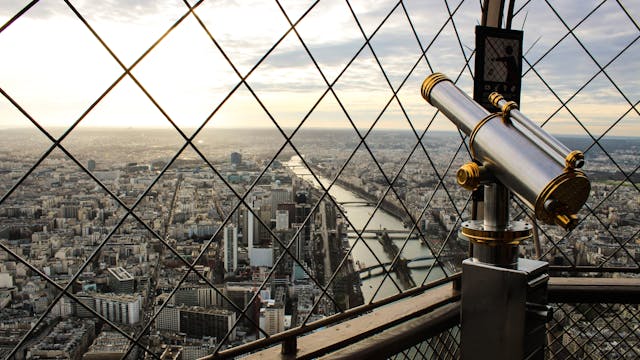 Eiffel Tower, Elevator Ride Top Floor...