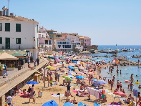 Blanes Beach, Costa Brava in Spain - ...
