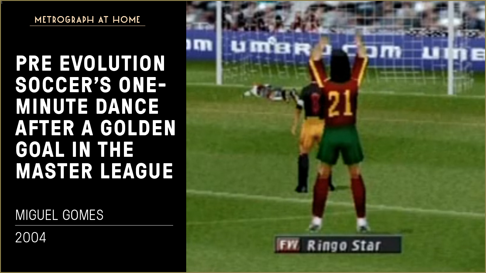Pre Evolution Soccer's One-Minute Dance After a Golden Goal in the Master League