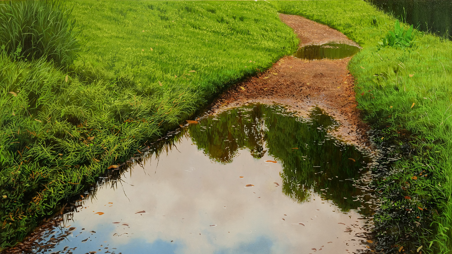 How To Paint a Puddle - Intermediate Level 1