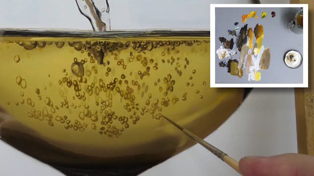 How to Paint a Champagne Glass Part 6