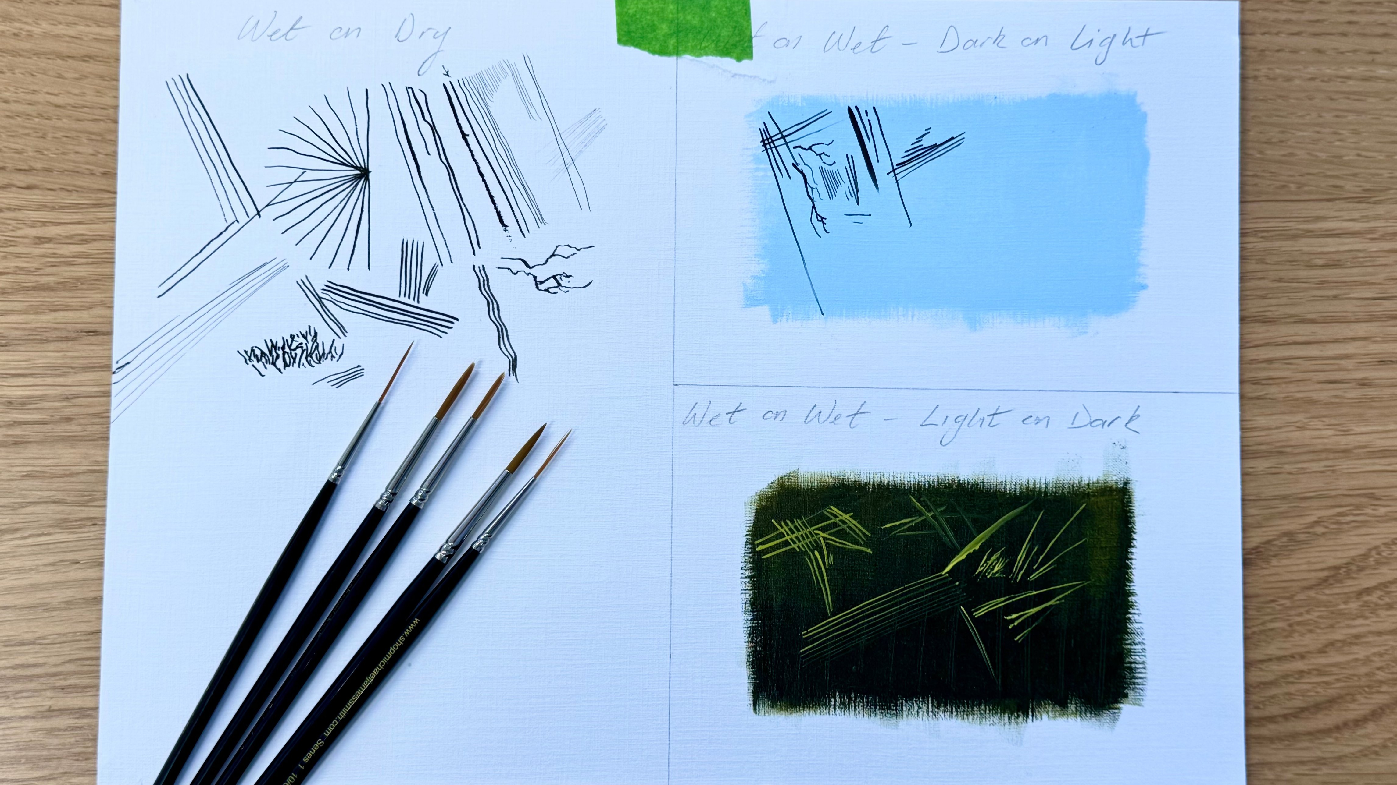 How to Paint Fine Lines - Beginner Exercise