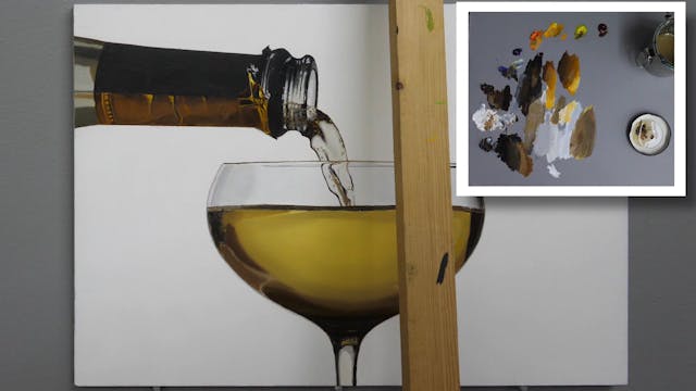 How to Paint a Champagne Glass Part 5