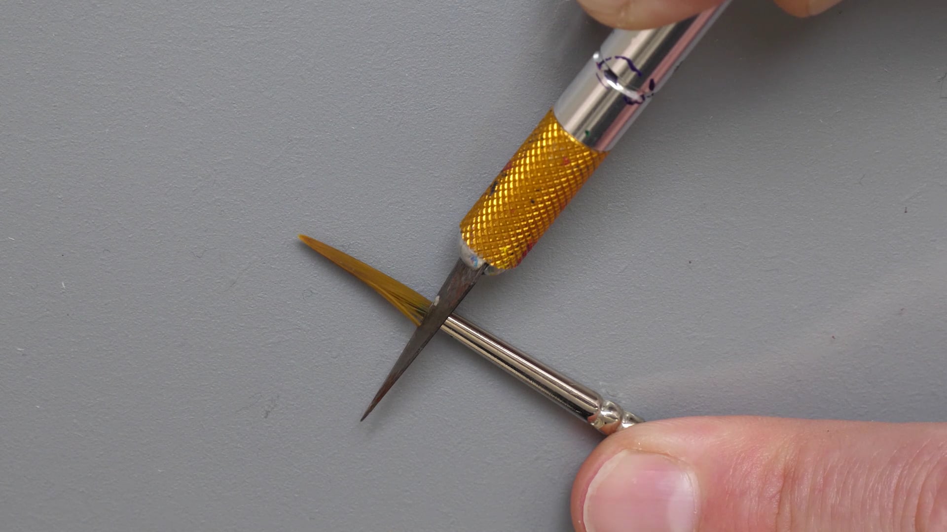 Brush adjustments for achieving fine lines