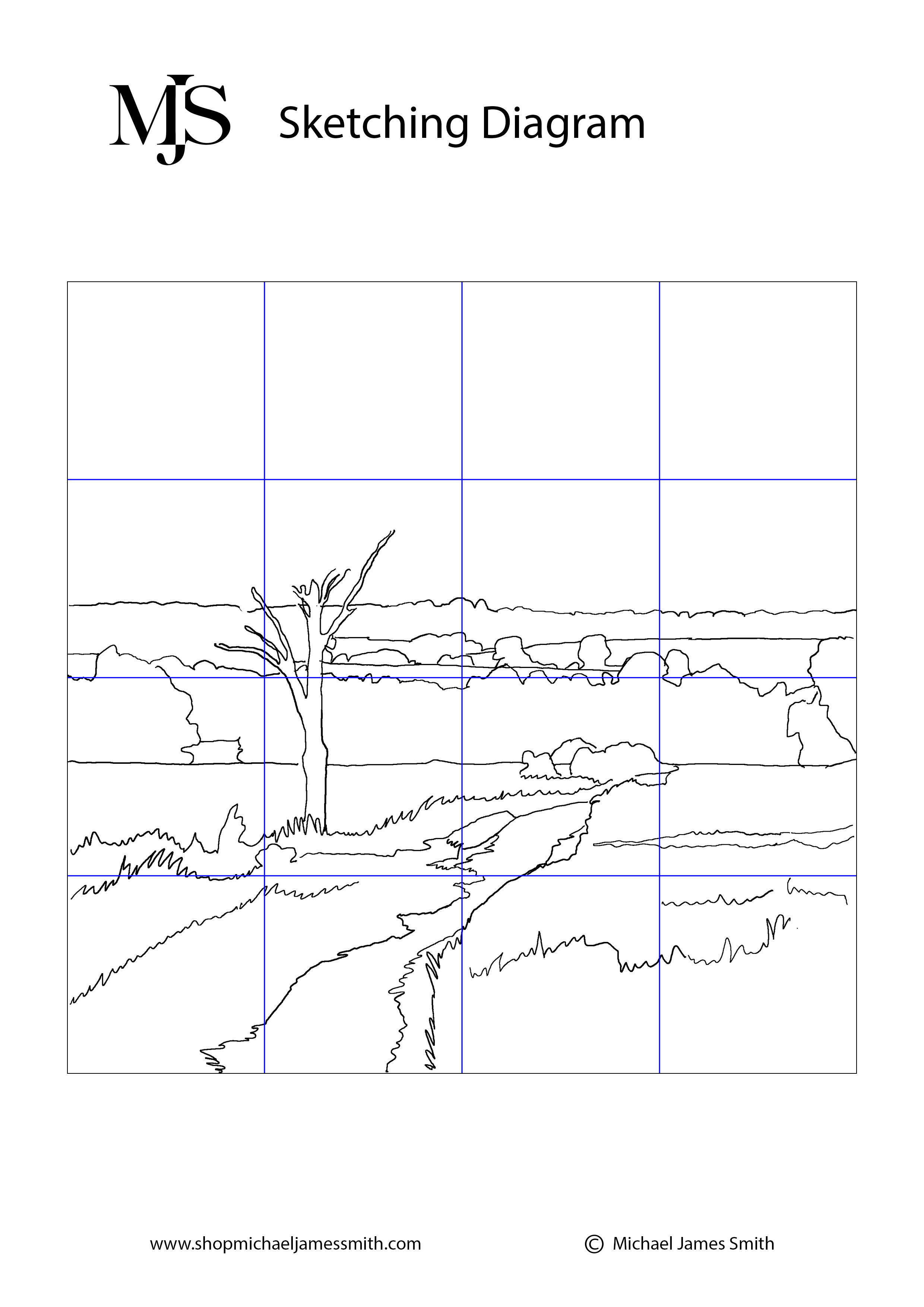 How to Paint a Simple Landscape Sketching Diagram.jpg