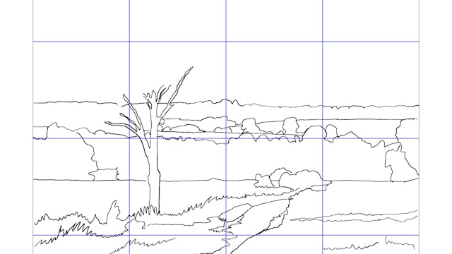 How to Paint a Simple Landscape Sketching Diagram.jpg