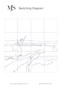 How to Paint a Simple Landscape Sketching Diagram.jpg