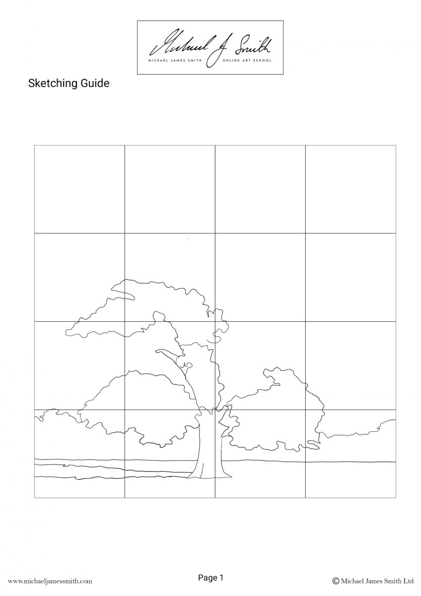 How to Paint an Autumn Tree Sketching Diagram.jpg
