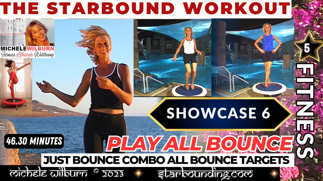 SHOWCASE 10 PLAY ALL BOUNCE 5 Star Fitness Mini trampoline Bounce videos 