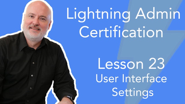 Lesson 23 - User Interface Settings