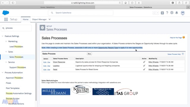 Implementing Multiple Sales Processes
