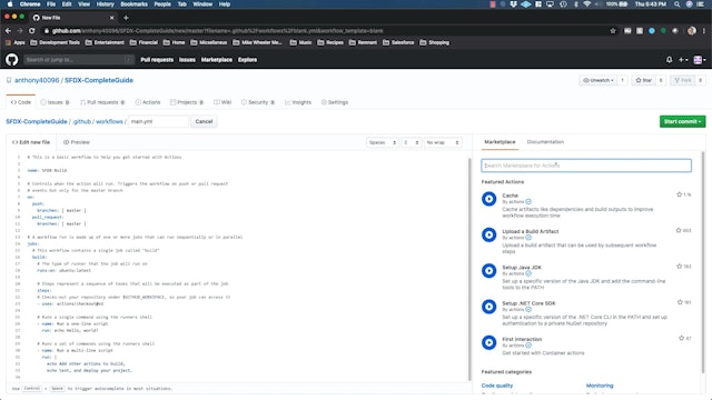 Lesson 40 - Set up Salesforce CLI GitHub Action