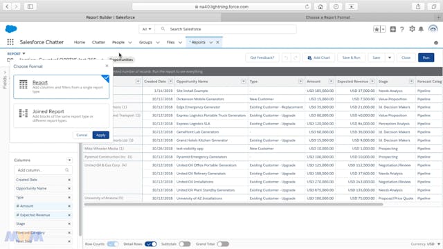 Creating a Matrix Report Salesforce Certified Administrator