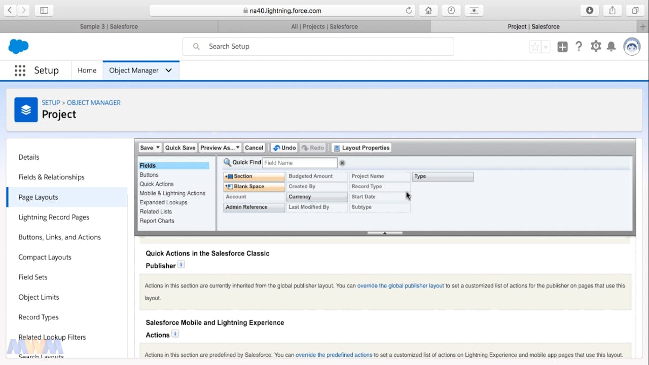 Page layout assignment permission set image