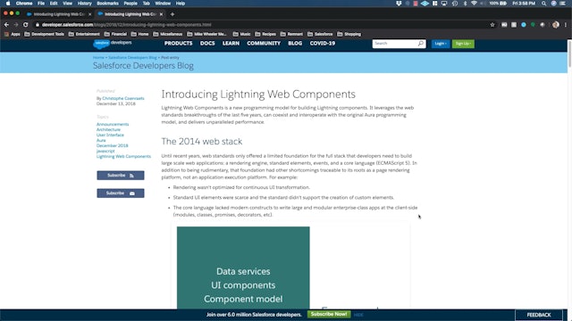 Lesson 30 - Introduction to Lightning Web Components