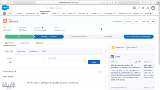 Converting Leads in Salesforce Lightning Experience