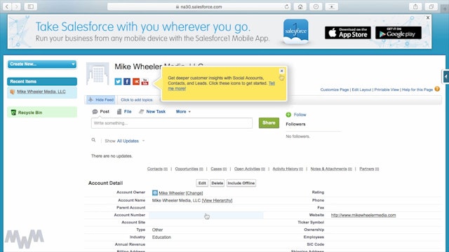 Using The Salesforce Home Page - Search, Create New, Recycle, Calendar & Tasks