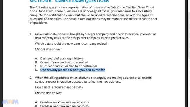 Sales-Cloud-Consultant Exam Sample