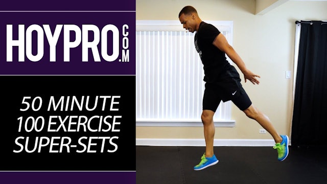 50 Minute 100 Exercises Cardio HIIT Super-Sets - Full Body No Equipment Workout