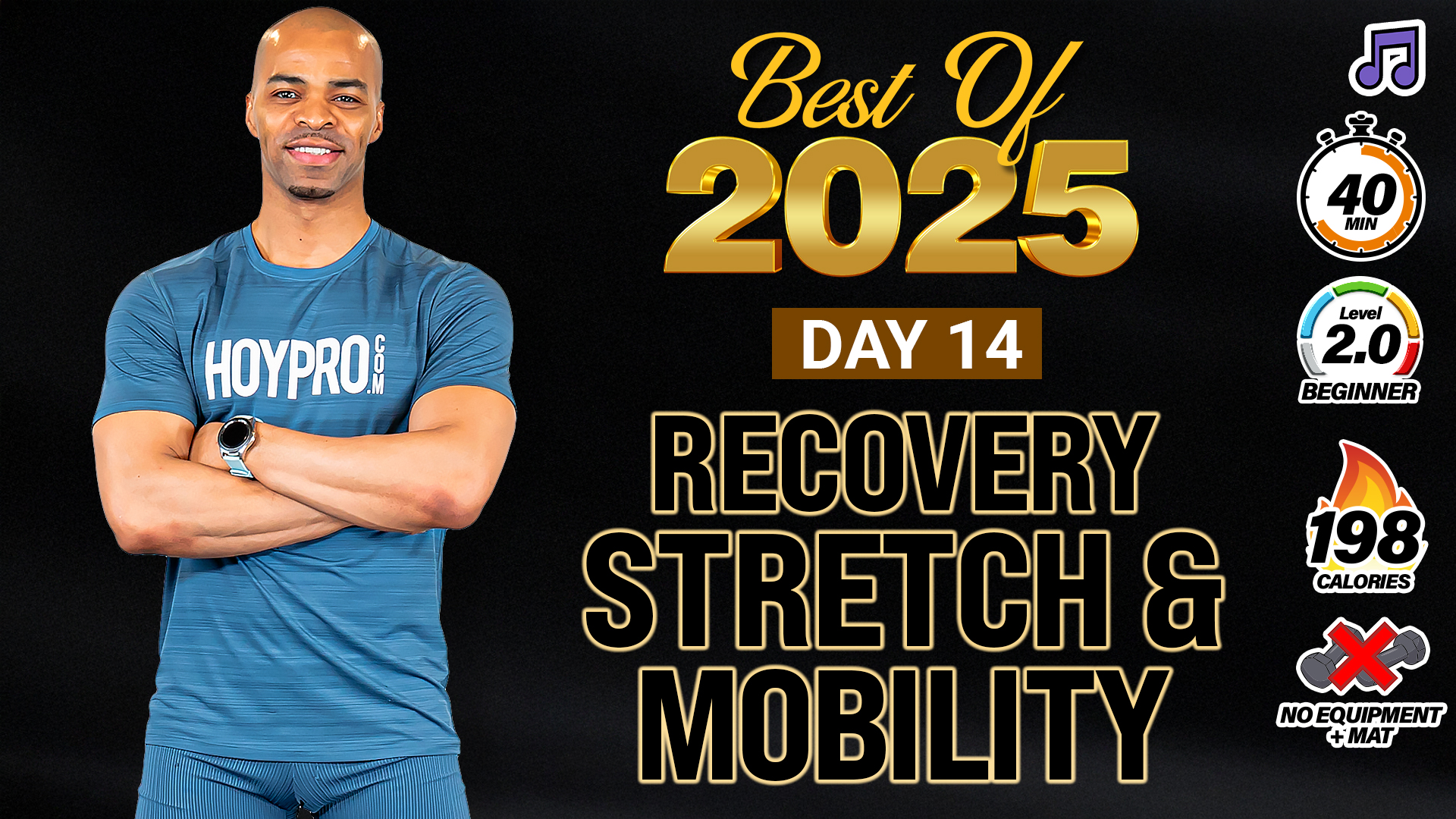 40 Minute Deep Stretch & Mobility Workout - 2025 BEST #14 (Music)