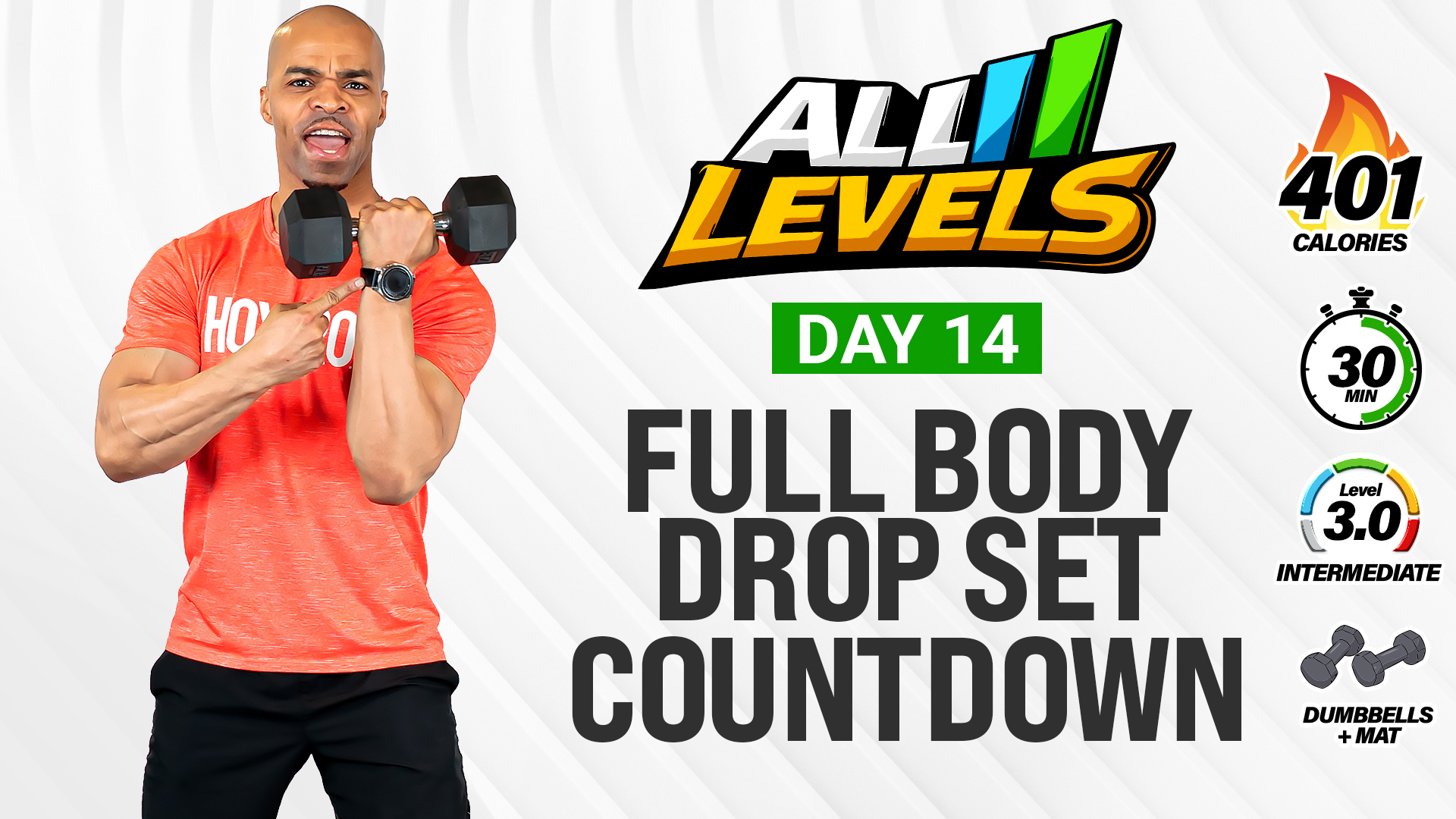 30 Minute Full Body Drop Sets Countdown - ALL LEVELS #14