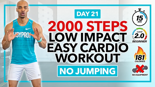 15 Minute Easy Step Cardio Workout (Low Impact) - 2000 Steps #21