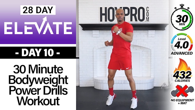 30 Minute LIVE Bodyweight Power Drills Workout - ELEVATE #10