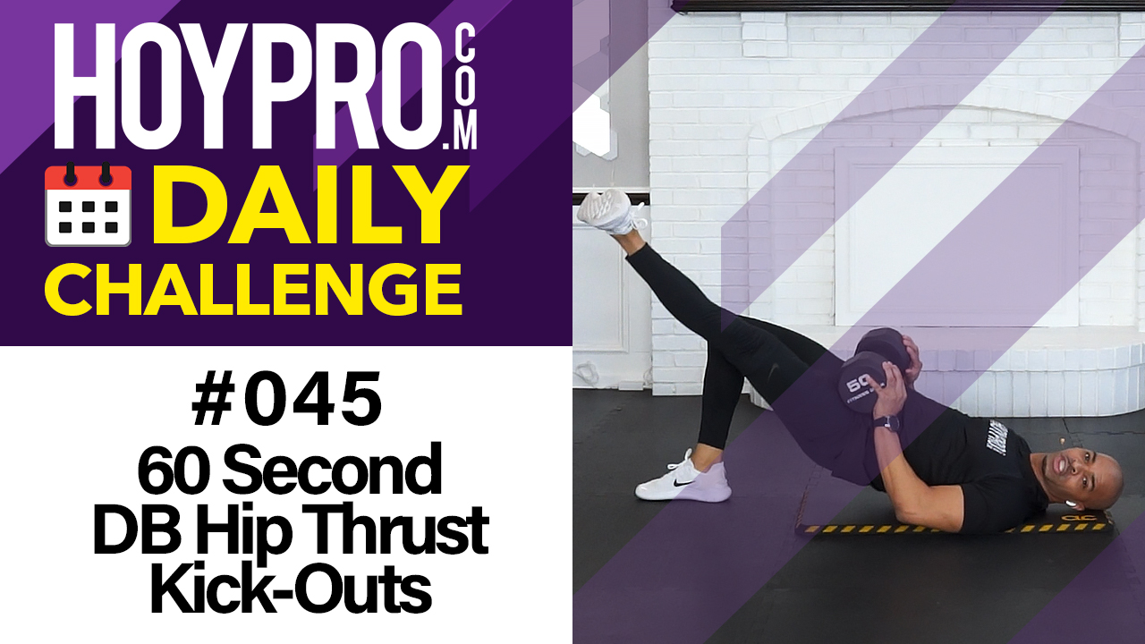 60 Second DB Hip Thrust Kick-Outs - Daily Challenge #45