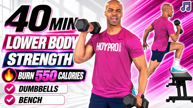 40 Minute Lower Body Dumbbell Pump + Bench