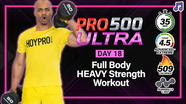 35 Minute Full Body HEAVY Strength PUMP Workout - ULTRA #18 (Music)
