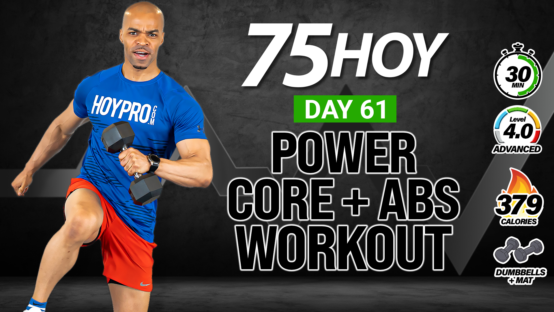 30 Minute Power Core + Abs Workout - 75 HOY #61