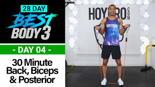 30 Minute Back, Biceps, Shoulders & Posterior Workout - Best Body 3 #04