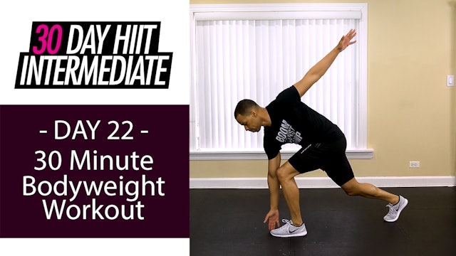 30 Minute Bodyweight Circuits HIIT Workout - Intermediate #22