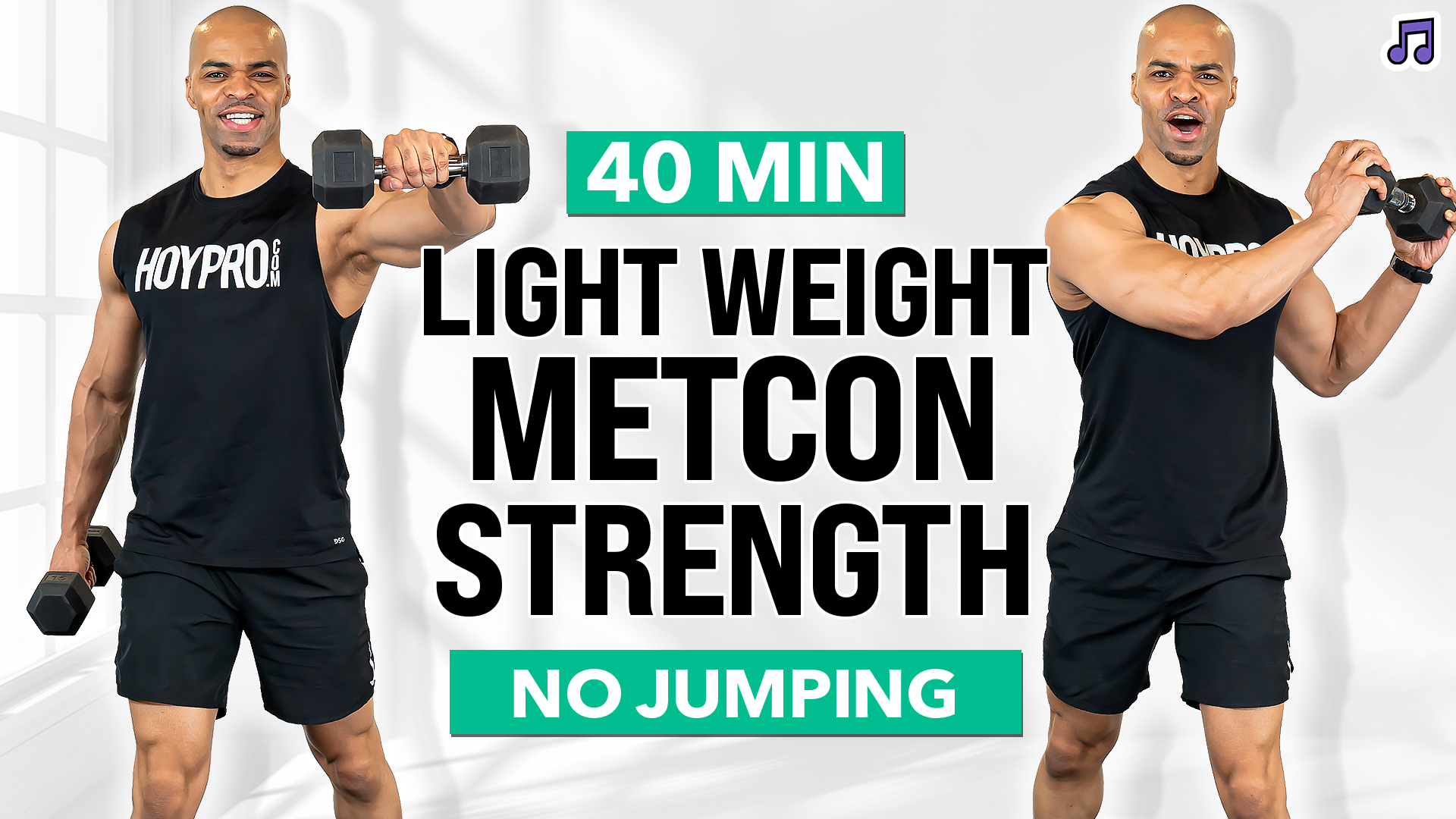 40 Minute Light Weight Metcon Strength Workout (No Jumping)