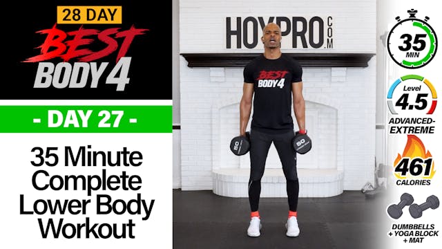 35 Minute Complete Lower Body Strength Workout - Best Body 4 #27