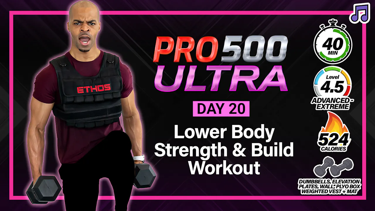 40 Minute Complete Lower Body Strength Workout - PRO 500 ULTRA #20 ...