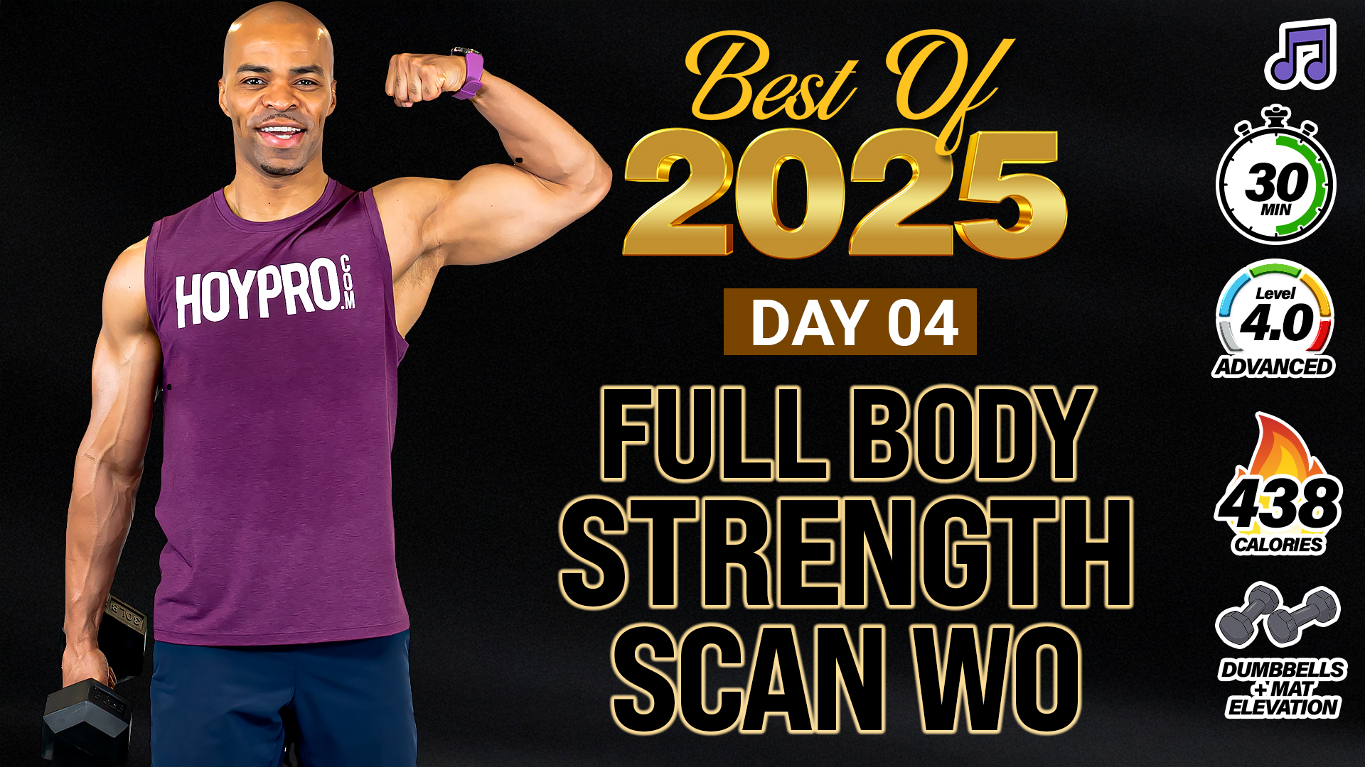 30 Minute Full Body Dumbbell Strength Scan - 2025 BEST #04 (Music)