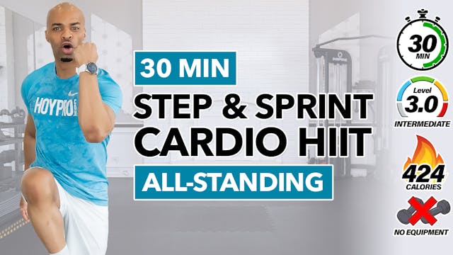 30 Minute Non-Stop Step & Sprint Card...