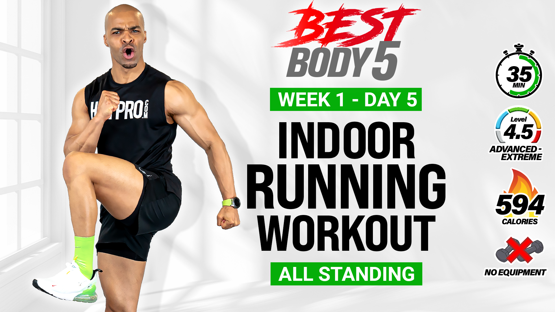 35 Minute Indoor Running Cardio Upgrades - BB5 W1: Day 5