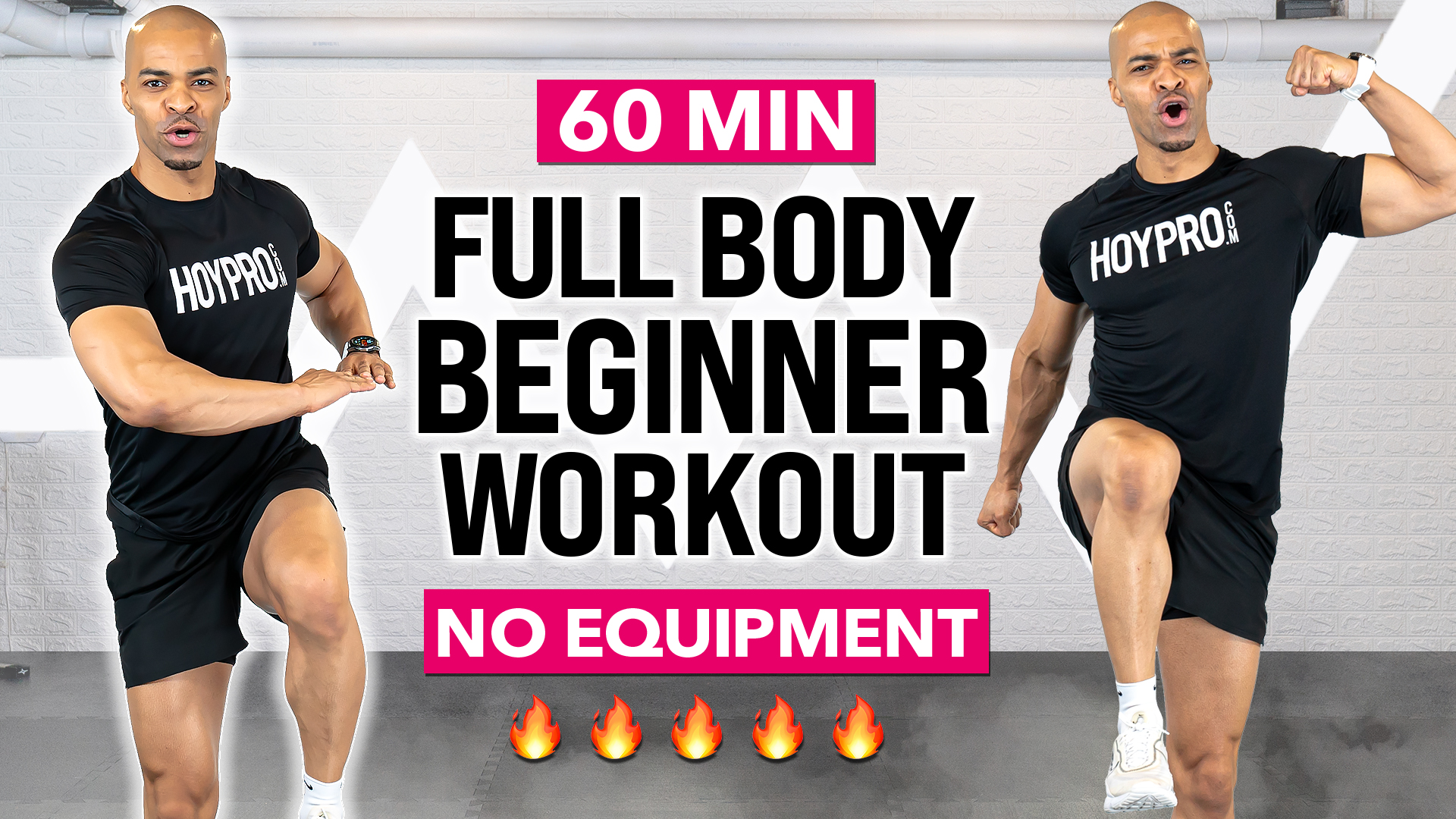 60 Minute Full Body HIIT Workout for Beginners (No Equipment)