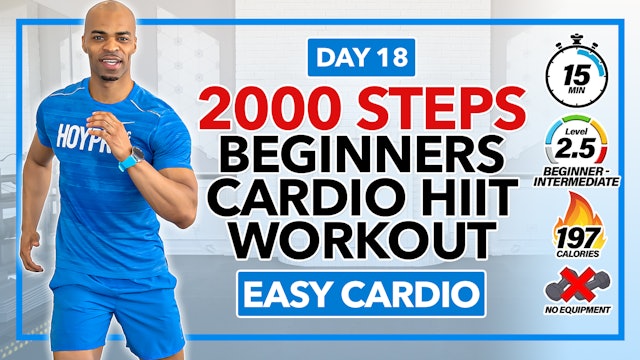 15 Minute Easy Cardio HIIT Workout for Beginners - 2000 Steps #18